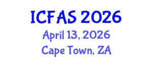 International Conference on Fisheries and Aquatic Sciences (ICFAS) April 13, 2026 - Cape Town, South Africa International Conference on Fisheries and Aquatic Sciences (ICFAS) April 13, 2026 - Cape Town, South Africa