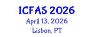 International Conference on Fisheries and Aquatic Sciences (ICFAS) April 13, 2026 - Lisbon, Portugal International Conference on Fisheries and Aquatic Sciences (ICFAS) April 13, 2026 - Lisbon, Portugal