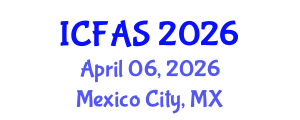 International Conference on Fisheries and Aquatic Sciences (ICFAS) April 06, 2026 - Mexico City, Mexico International Conference on Fisheries and Aquatic Sciences (ICFAS) April 06, 2026 - Mexico City, Mexico