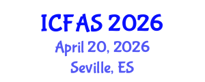 International Conference on Fisheries and Aquatic Sciences (ICFAS) April 20, 2026 - Seville, Spain International Conference on Fisheries and Aquatic Sciences (ICFAS) April 20, 2026 - Seville, Spain