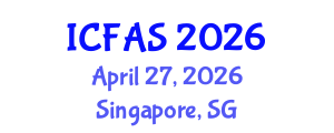 International Conference on Fisheries and Aquatic Sciences (ICFAS) April 27, 2026 - Singapore, Singapore International Conference on Fisheries and Aquatic Sciences (ICFAS) April 27, 2026 - Singapore, Singapore