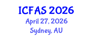 International Conference on Fisheries and Aquatic Sciences (ICFAS) April 27, 2026 - Sydney, Australia International Conference on Fisheries and Aquatic Sciences (ICFAS) April 27, 2026 - Sydney, Australia