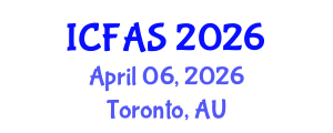 International Conference on Fisheries and Aquatic Sciences (ICFAS) April 06, 2026 - Toronto, Australia International Conference on Fisheries and Aquatic Sciences (ICFAS) April 06, 2026 - Toronto, Australia