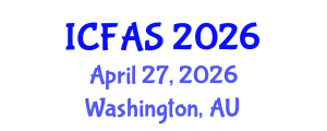 International Conference on Fisheries and Aquatic Sciences (ICFAS) April 27, 2026 - Washington, Australia International Conference on Fisheries and Aquatic Sciences (ICFAS) April 27, 2026 - Washington, Australia