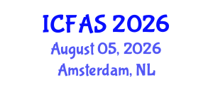 International Conference on Fisheries and Aquatic Sciences (ICFAS) August 05, 2026 - Amsterdam, Netherlands International Conference on Fisheries and Aquatic Sciences (ICFAS) August 05, 2026 - Amsterdam, Netherlands