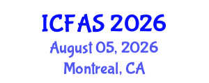 International Conference on Fisheries and Aquatic Sciences (ICFAS) August 05, 2026 - Montreal, Canada International Conference on Fisheries and Aquatic Sciences (ICFAS) August 05, 2026 - Montreal, Canada