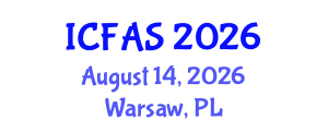 International Conference on Fisheries and Aquatic Sciences (ICFAS) August 14, 2026 - Warsaw, Poland