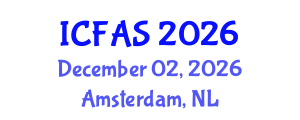 International Conference on Fisheries and Aquatic Sciences (ICFAS) December 02, 2026 - Amsterdam, Netherlands International Conference on Fisheries and Aquatic Sciences (ICFAS) December 02, 2026 - Amsterdam, Netherlands