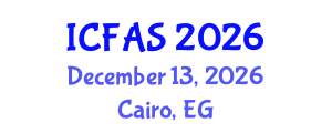 International Conference on Fisheries and Aquatic Sciences (ICFAS) December 13, 2026 - Cairo, Egypt International Conference on Fisheries and Aquatic Sciences (ICFAS) December 13, 2026 - Cairo, Egypt