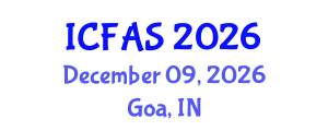International Conference on Fisheries and Aquatic Sciences (ICFAS) December 09, 2026 - Goa, India International Conference on Fisheries and Aquatic Sciences (ICFAS) December 09, 2026 - Goa, India