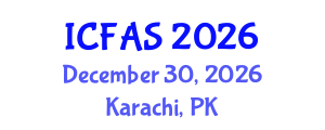 International Conference on Fisheries and Aquatic Sciences (ICFAS) December 30, 2026 - Karachi, Pakistan International Conference on Fisheries and Aquatic Sciences (ICFAS) December 30, 2026 - Karachi, Pakistan