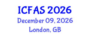 International Conference on Fisheries and Aquatic Sciences (ICFAS) December 09, 2026 - London, United Kingdom International Conference on Fisheries and Aquatic Sciences (ICFAS) December 09, 2026 - London, United Kingdom