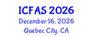 International Conference on Fisheries and Aquatic Sciences (ICFAS) December 16, 2026 - Quebec City, Canada International Conference on Fisheries and Aquatic Sciences (ICFAS) December 16, 2026 - Quebec City, Canada