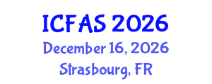International Conference on Fisheries and Aquatic Sciences (ICFAS) December 16, 2026 - Strasbourg, France International Conference on Fisheries and Aquatic Sciences (ICFAS) December 16, 2026 - Strasbourg, France