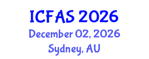 International Conference on Fisheries and Aquatic Sciences (ICFAS) December 02, 2026 - Sydney, Australia International Conference on Fisheries and Aquatic Sciences (ICFAS) December 02, 2026 - Sydney, Australia