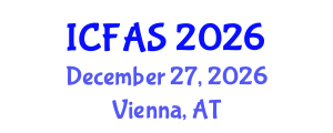 International Conference on Fisheries and Aquatic Sciences (ICFAS) December 27, 2026 - Vienna, Austria International Conference on Fisheries and Aquatic Sciences (ICFAS) December 27, 2026 - Vienna, Austria