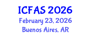 International Conference on Fisheries and Aquatic Sciences (ICFAS) February 23, 2026 - Buenos Aires, Argentina