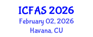 International Conference on Fisheries and Aquatic Sciences (ICFAS) February 02, 2026 - Havana, Cuba International Conference on Fisheries and Aquatic Sciences (ICFAS) February 02, 2026 - Havana, Cuba