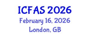 International Conference on Fisheries and Aquatic Sciences (ICFAS) February 16, 2026 - London, United Kingdom International Conference on Fisheries and Aquatic Sciences (ICFAS) February 16, 2026 - London, United Kingdom