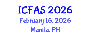 International Conference on Fisheries and Aquatic Sciences (ICFAS) February 16, 2026 - Manila, Philippines