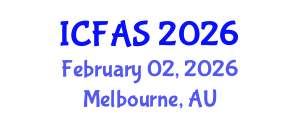 International Conference on Fisheries and Aquatic Sciences (ICFAS) February 02, 2026 - Melbourne, Australia International Conference on Fisheries and Aquatic Sciences (ICFAS) February 02, 2026 - Melbourne, Australia