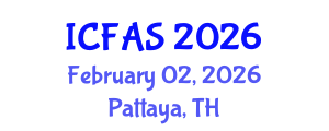 International Conference on Fisheries and Aquatic Sciences (ICFAS) February 02, 2026 - Pattaya, Thailand International Conference on Fisheries and Aquatic Sciences (ICFAS) February 02, 2026 - Pattaya, Thailand