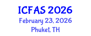 International Conference on Fisheries and Aquatic Sciences (ICFAS) February 23, 2026 - Phuket, Thailand International Conference on Fisheries and Aquatic Sciences (ICFAS) February 23, 2026 - Phuket, Thailand
