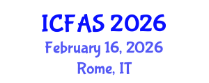 International Conference on Fisheries and Aquatic Sciences (ICFAS) February 16, 2026 - Rome, Italy International Conference on Fisheries and Aquatic Sciences (ICFAS) February 16, 2026 - Rome, Italy