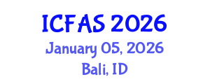 International Conference on Fisheries and Aquatic Sciences (ICFAS) January 05, 2026 - Bali, Indonesia International Conference on Fisheries and Aquatic Sciences (ICFAS) January 05, 2026 - Bali, Indonesia