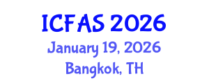 International Conference on Fisheries and Aquatic Sciences (ICFAS) January 19, 2026 - Bangkok, Thailand International Conference on Fisheries and Aquatic Sciences (ICFAS) January 19, 2026 - Bangkok, Thailand