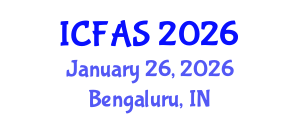 International Conference on Fisheries and Aquatic Sciences (ICFAS) January 26, 2026 - Bengaluru, India International Conference on Fisheries and Aquatic Sciences (ICFAS) January 26, 2026 - Bengaluru, India