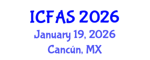International Conference on Fisheries and Aquatic Sciences (ICFAS) January 19, 2026 - Cancún, Mexico