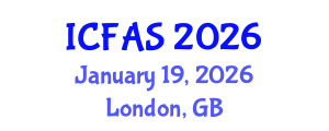 International Conference on Fisheries and Aquatic Sciences (ICFAS) January 19, 2026 - London, United Kingdom International Conference on Fisheries and Aquatic Sciences (ICFAS) January 19, 2026 - London, United Kingdom
