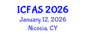 International Conference on Fisheries and Aquatic Sciences (ICFAS) January 12, 2026 - Nicosia, Cyprus International Conference on Fisheries and Aquatic Sciences (ICFAS) January 12, 2026 - Nicosia, Cyprus