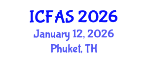 International Conference on Fisheries and Aquatic Sciences (ICFAS) January 12, 2026 - Phuket, Thailand International Conference on Fisheries and Aquatic Sciences (ICFAS) January 12, 2026 - Phuket, Thailand