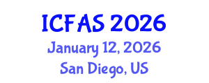 International Conference on Fisheries and Aquatic Sciences (ICFAS) January 12, 2026 - San Diego, United States International Conference on Fisheries and Aquatic Sciences (ICFAS) January 12, 2026 - San Diego, United States