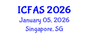 International Conference on Fisheries and Aquatic Sciences (ICFAS) January 05, 2026 - Singapore, Singapore International Conference on Fisheries and Aquatic Sciences (ICFAS) January 05, 2026 - Singapore, Singapore