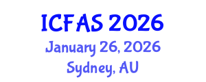 International Conference on Fisheries and Aquatic Sciences (ICFAS) January 26, 2026 - Sydney, Australia International Conference on Fisheries and Aquatic Sciences (ICFAS) January 26, 2026 - Sydney, Australia