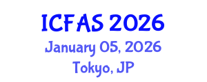 International Conference on Fisheries and Aquatic Sciences (ICFAS) January 05, 2026 - Tokyo, Japan International Conference on Fisheries and Aquatic Sciences (ICFAS) January 05, 2026 - Tokyo, Japan