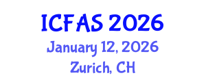 International Conference on Fisheries and Aquatic Sciences (ICFAS) January 12, 2026 - Zurich, Switzerland International Conference on Fisheries and Aquatic Sciences (ICFAS) January 12, 2026 - Zurich, Switzerland