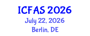 International Conference on Fisheries and Aquatic Sciences (ICFAS) July 22, 2026 - Berlin, Germany International Conference on Fisheries and Aquatic Sciences (ICFAS) July 22, 2026 - Berlin, Germany