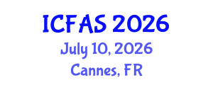 International Conference on Fisheries and Aquatic Sciences (ICFAS) July 10, 2026 - Cannes, France International Conference on Fisheries and Aquatic Sciences (ICFAS) July 10, 2026 - Cannes, France