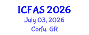 International Conference on Fisheries and Aquatic Sciences (ICFAS) July 03, 2026 - Corfu, Greece International Conference on Fisheries and Aquatic Sciences (ICFAS) July 03, 2026 - Corfu, Greece