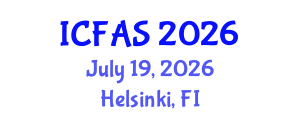 International Conference on Fisheries and Aquatic Sciences (ICFAS) July 19, 2026 - Helsinki, Finland International Conference on Fisheries and Aquatic Sciences (ICFAS) July 19, 2026 - Helsinki, Finland