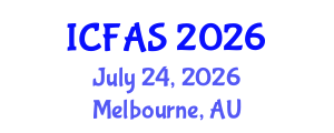 International Conference on Fisheries and Aquatic Sciences (ICFAS) July 24, 2026 - Melbourne, Australia International Conference on Fisheries and Aquatic Sciences (ICFAS) July 24, 2026 - Melbourne, Australia