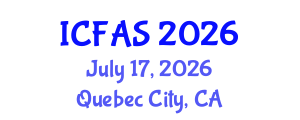 International Conference on Fisheries and Aquatic Sciences (ICFAS) July 17, 2026 - Quebec City, Canada International Conference on Fisheries and Aquatic Sciences (ICFAS) July 17, 2026 - Quebec City, Canada