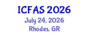 International Conference on Fisheries and Aquatic Sciences (ICFAS) July 24, 2026 - Rhodes, Greece International Conference on Fisheries and Aquatic Sciences (ICFAS) July 24, 2026 - Rhodes, Greece