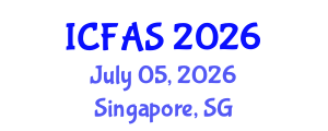 International Conference on Fisheries and Aquatic Sciences (ICFAS) July 05, 2026 - Singapore, Singapore International Conference on Fisheries and Aquatic Sciences (ICFAS) July 05, 2026 - Singapore, Singapore