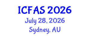 International Conference on Fisheries and Aquatic Sciences (ICFAS) July 28, 2026 - Sydney, Australia International Conference on Fisheries and Aquatic Sciences (ICFAS) July 28, 2026 - Sydney, Australia