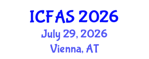 International Conference on Fisheries and Aquatic Sciences (ICFAS) July 29, 2026 - Vienna, Austria International Conference on Fisheries and Aquatic Sciences (ICFAS) July 29, 2026 - Vienna, Austria